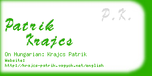 patrik krajcs business card
